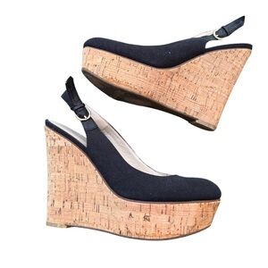 Nine West - Garolinaso Wedge Platform Shoes Adjustable Back Strap 8M